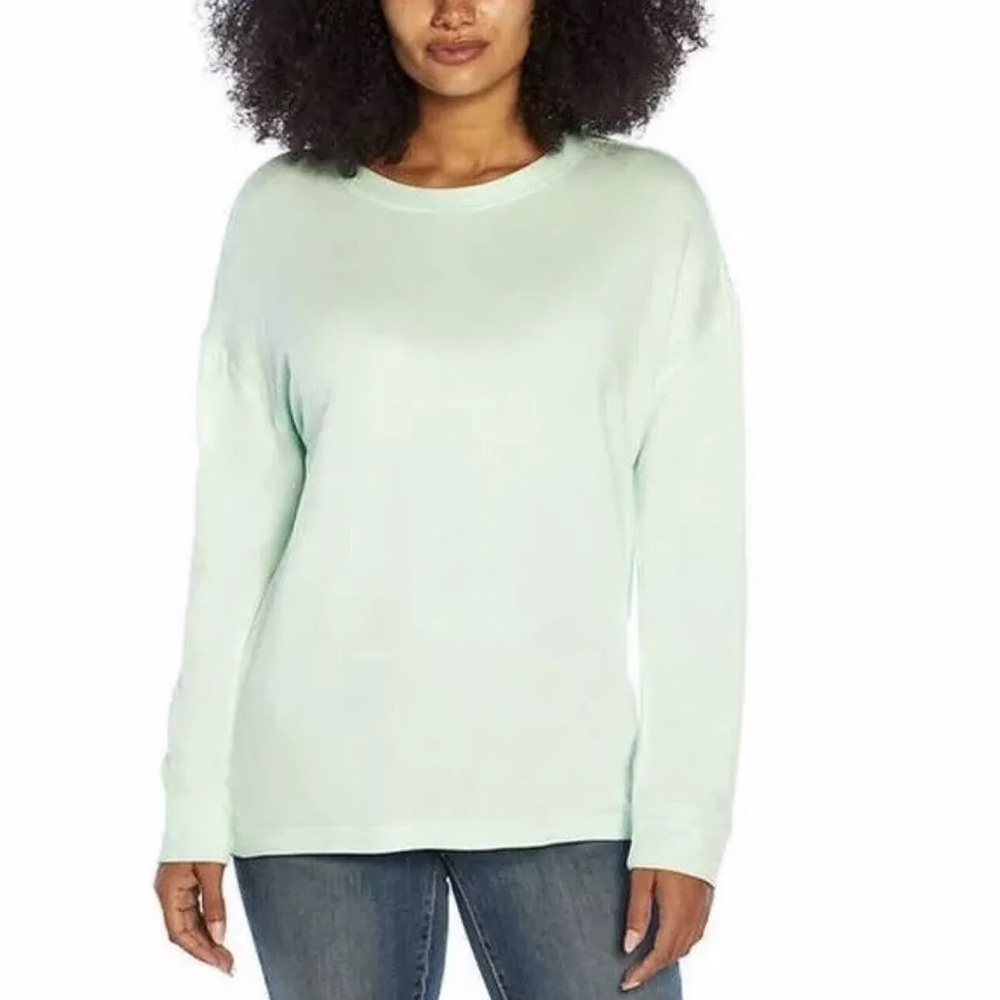 Three Dots Mint Speckled Pullover